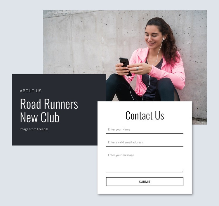 Road runners Homepage Design