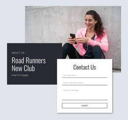 Web Page For Road Runners