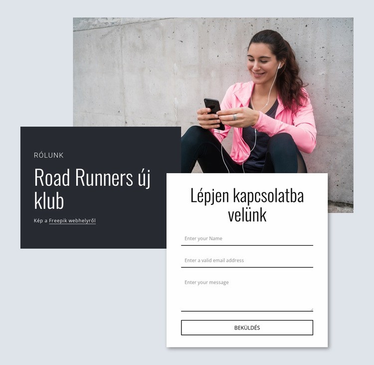 Közúti futók HTML Sablon