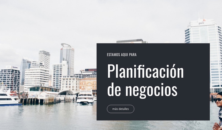 Planificación de negocios Plantilla de sitio web