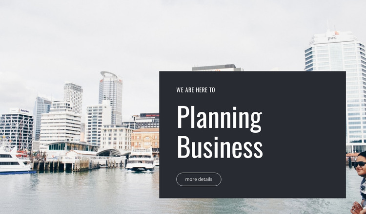 Planning business  Homepage Design