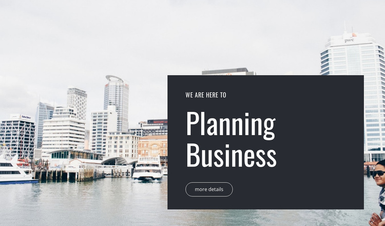 Planning business  Joomla Page Builder