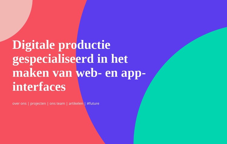 Bouw een eenvoudige gebruikersinterface Sjabloon voor één pagina