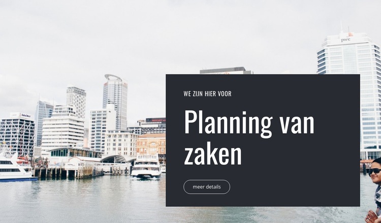 Planning van zaken Website sjabloon