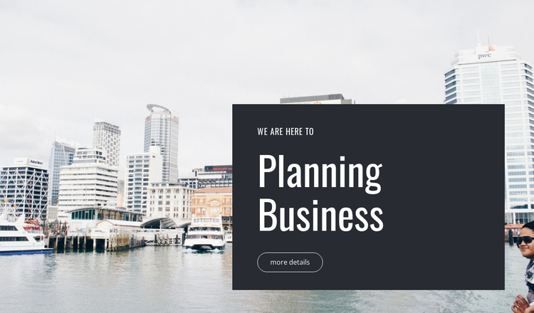 Planning business  One Page Template