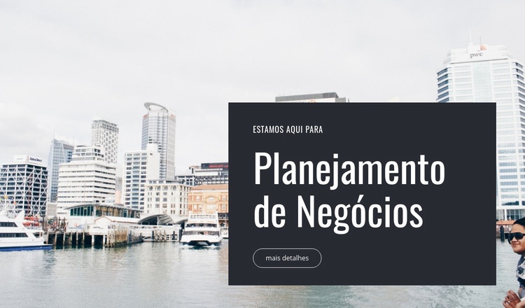 Planejando negócios Landing Page