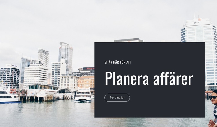 Planerar affärer WordPress -tema