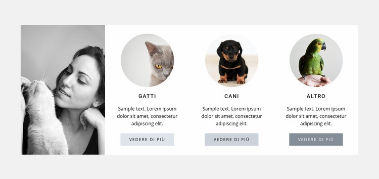 La migliore cura degli animali domestici Mockup del sito web