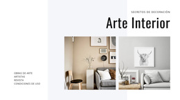 Arte Moderno En Interiores: Plantilla De Sitio Web Sencilla