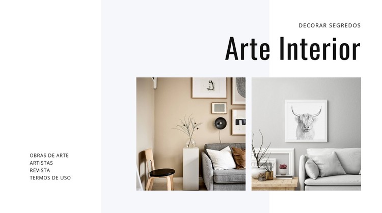 Arte moderna em interiores Template CSS