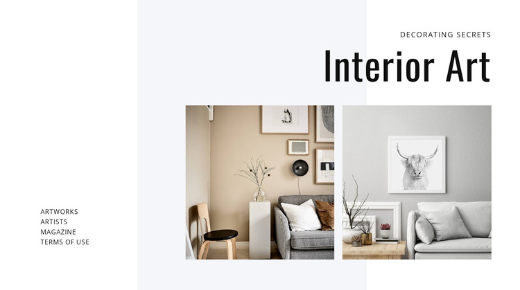 Modern art in interiors Template