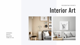 Modern Art In Interiors - Website Template Free Download