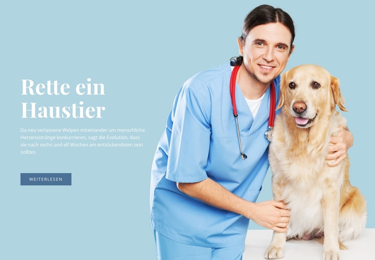 Veterinärmedizinische Versorgung Website design
