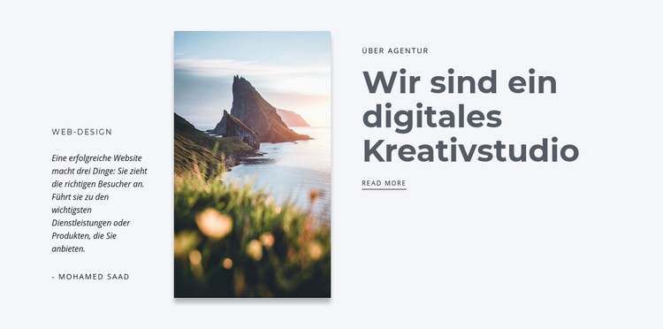 Digitales Kreativstudio Website-Vorlage