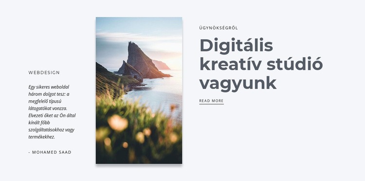 Digitális kreatív stúdió HTML Sablon