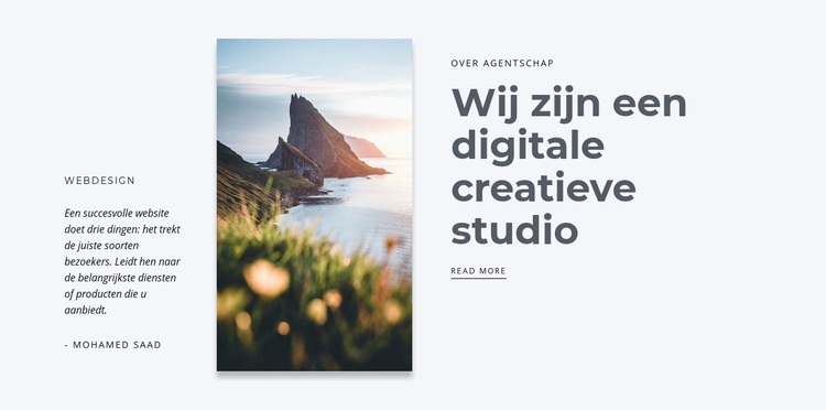 Digitale creatieve studio Bestemmingspagina