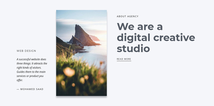 Digital creative studio Website Mockup