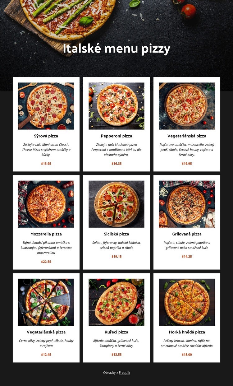 Domácí pizza Šablona CSS