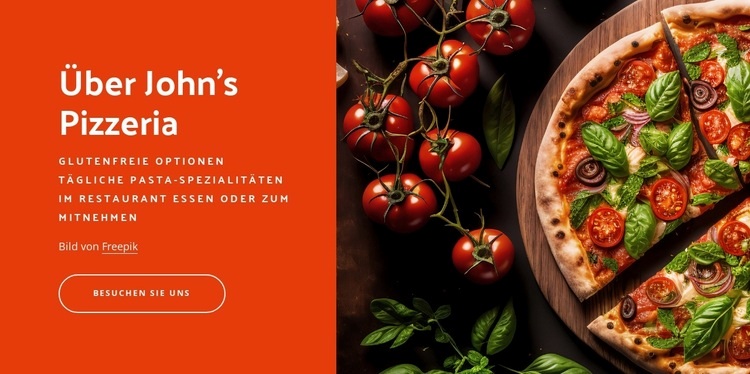 Benutzerdefinierte Pizza in New York Eine Seitenvorlage