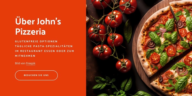 Benutzerdefinierte Pizza in New York Website-Vorlage