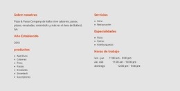 Diseño De Sitio Web Para Sobre La Pizzería Napolitano