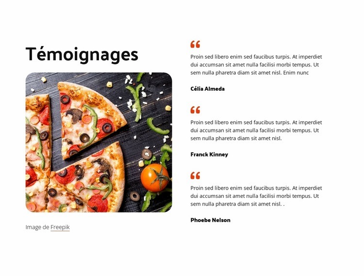 Bloc de témoignages simples Créateur de site Web HTML