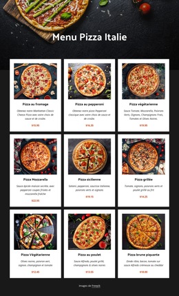 Pizzas Maison – Modèle De Site Web Mobile