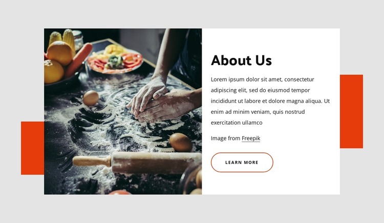 We make our pizza, pasta, calzone HTML Template