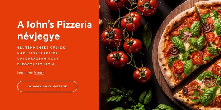 Egyedi pizza New Yorkban Weboldal sablon