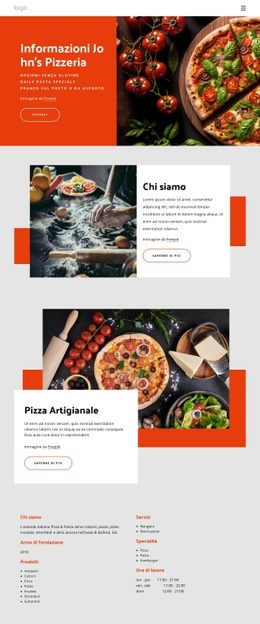 Sulla Nostra Pizzeria - Online HTML Page Builder