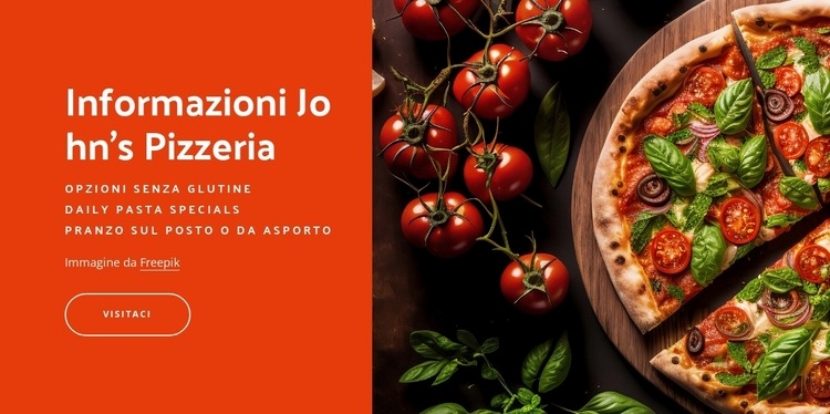 Pizza personalizzata a New York Costruttore di siti web HTML