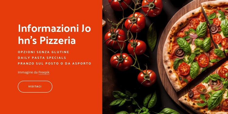 Pizza personalizzata a New York Modello Joomla