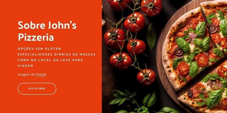 Pizza personalizada em Nova York Construtor de sites HTML