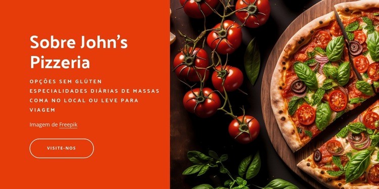 Pizza personalizada em Nova York Design do site