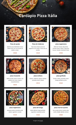 Pizza Caseira - Melhor Modelo Joomla Gratuito