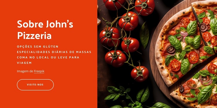 Pizza personalizada em Nova York Template Joomla