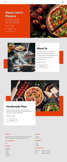 About Our Pizzeria - Customizable Template