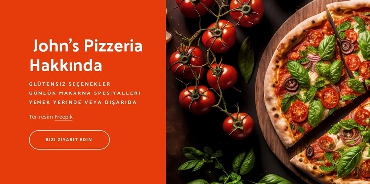 New York'ta özel pizza Açılış sayfası