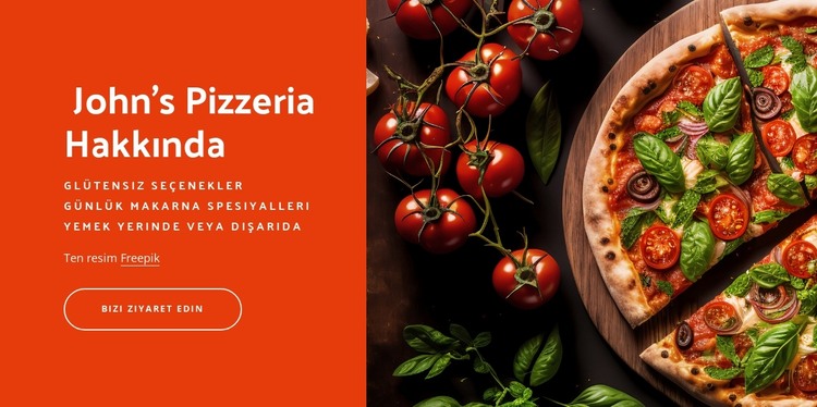 New York'ta özel pizza HTML Şablonu