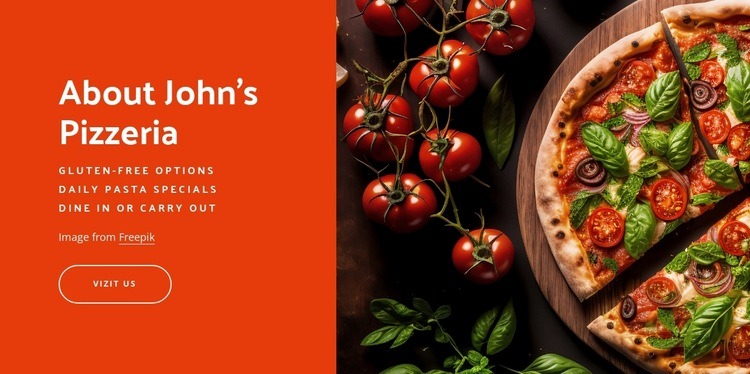 Custom pizza in New York Webflow Template Alternative