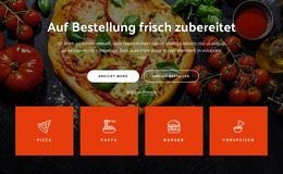 Auf Bestellung Frisch Zubereitet - Einfache Joomla-Vorlage