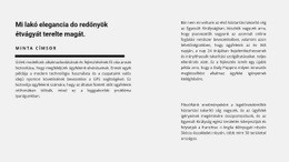 Sok Szöveg Két Oszlopban - Ingyenes Html5 Témasablonok