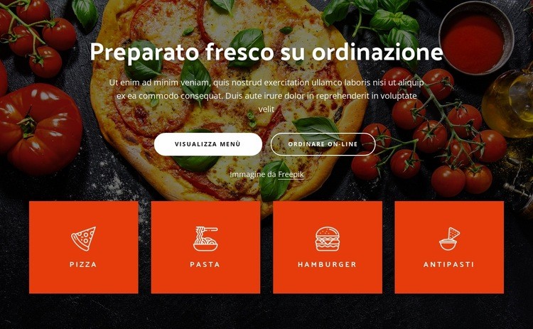 Fatto fresco su ordinazione Costruttore di siti web HTML