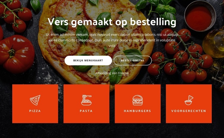 Vers op bestelling gemaakt Html Website Builder