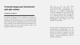Mycket Text I Två Kolumner - Mall För Webbutveckling
