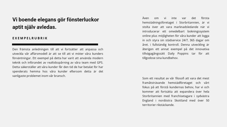 Mycket text i två kolumner WordPress -tema