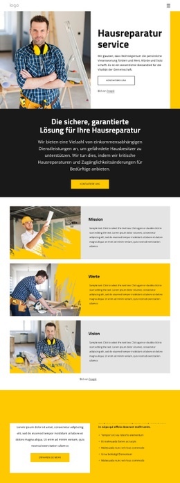 Qualitativ Hochwertiger Handwerkerservice - Schöner Website-Builder