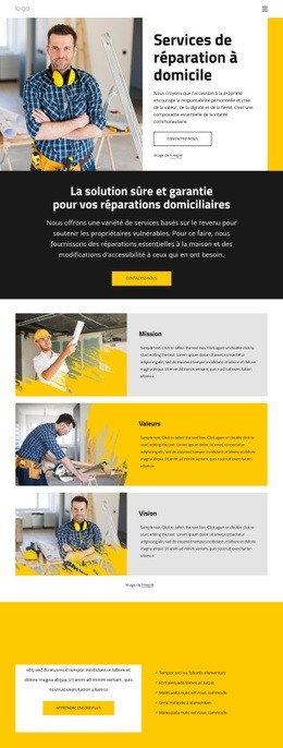 Service De Bricolage De Qualité - Belle Conception De Site Web