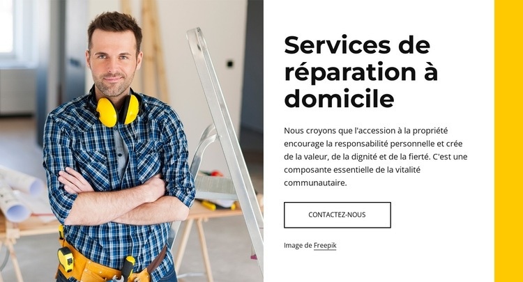 Services de bricoleur commercial Créateur de site Web HTML