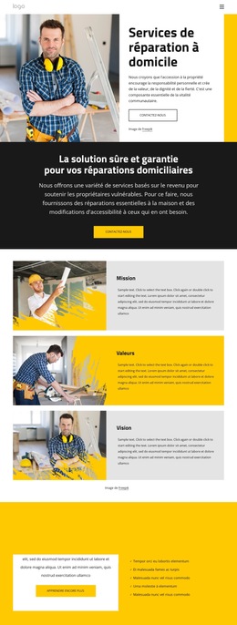 Service De Bricolage De Qualité – Modèle De Conception De Site Web